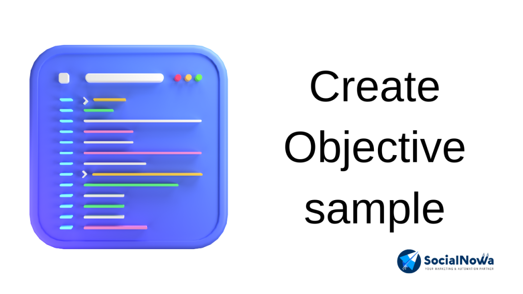 Create Objective sample