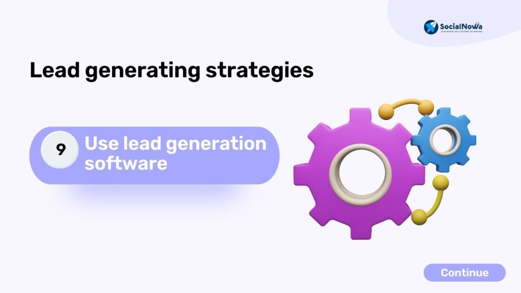 Use lead generation software
