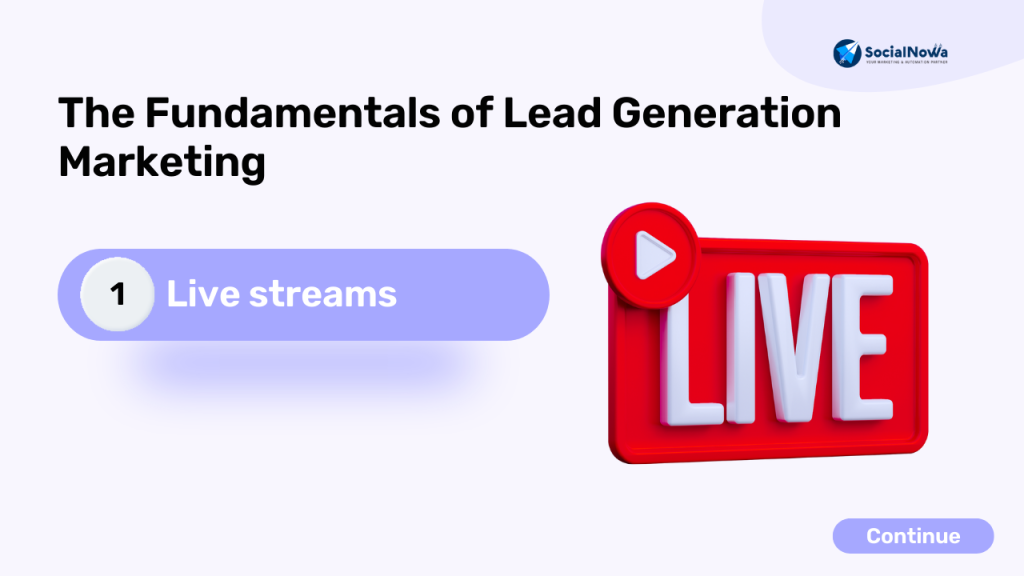 The procedure for generating leads