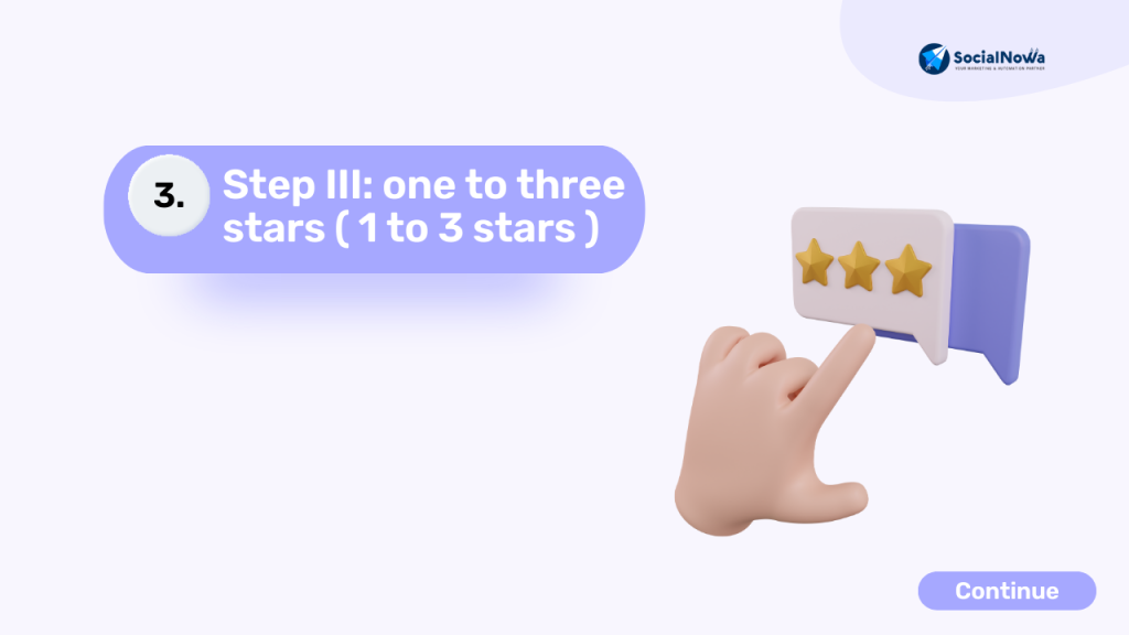 Step III: one to three stars ( 1 to 3 stars )