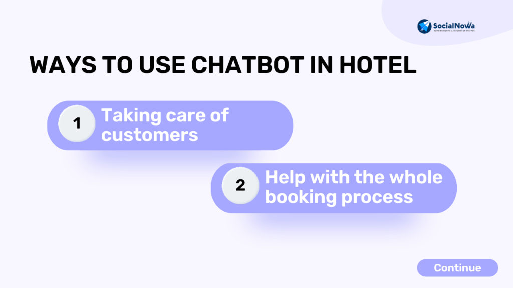 How do hotels use chatbot ?